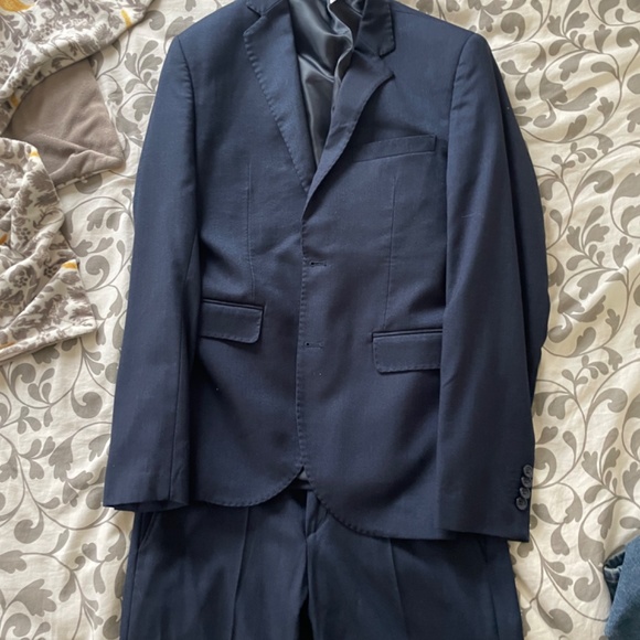 Italian navy suit made in Italy size 36 US Jacket and Pants - Picture 4 of 8